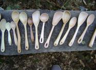 Selection of Ingo's hand-carved spoons Chorus Line.jpg