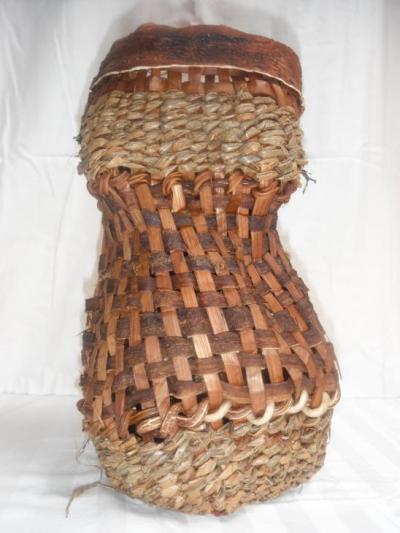 Cedar and bull kelp basket