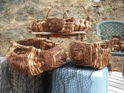 Cedar root gathering basket