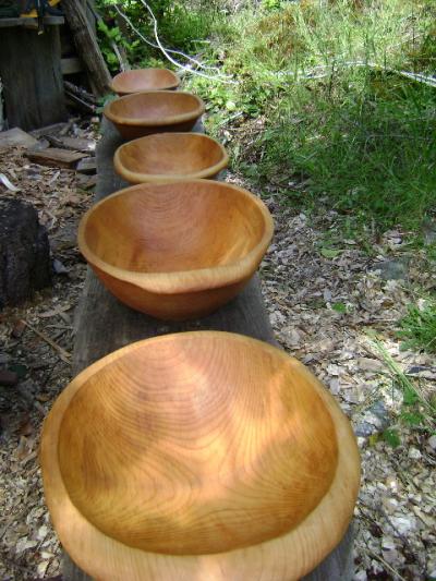 Large Alder Bowls