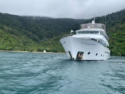 Wayne flying the LYC burgee in New Zealand