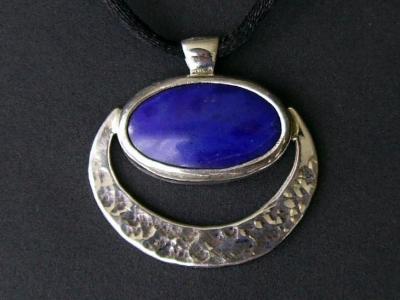 Blue Mayan Moon Pendant