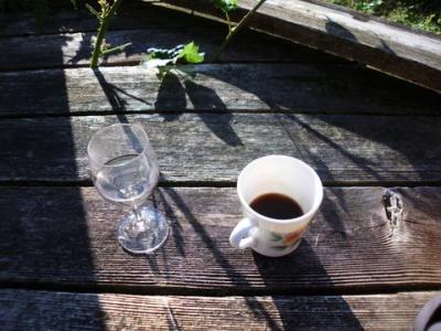 Morning coffee at the Geodome