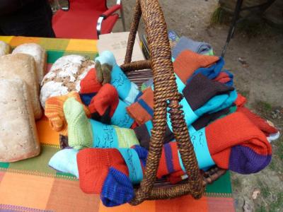 Wool socks at the Saturday market!
