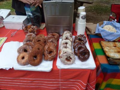 coffee and donuts at the market