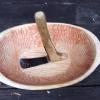 Carving a salad bowl with an adze