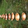 Assortment of hand carved bowls carved with adzes