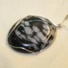 Snowflake Obsidian Pendant